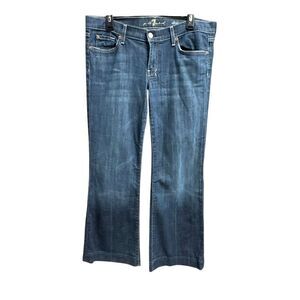 7 For All Mankind Women’s Dojo Low Rise Wide Leg Jeans Size 32